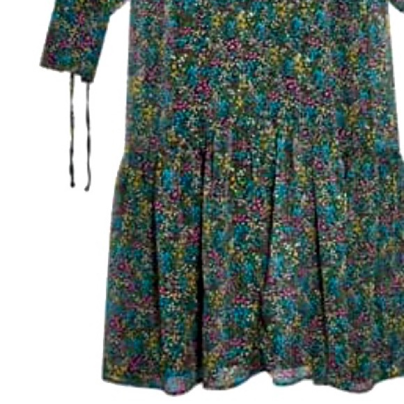 Topshop ditsy floral chiffon midi dress in multi - Picture 10 of 16